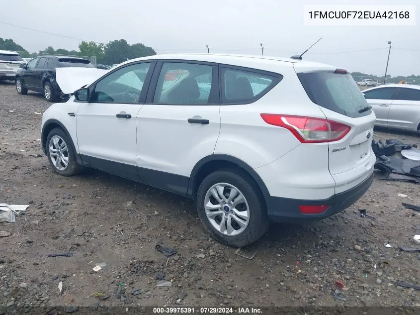 2014 Ford Escape S VIN: 1FMCU0F72EUA42168 Lot: 39975391