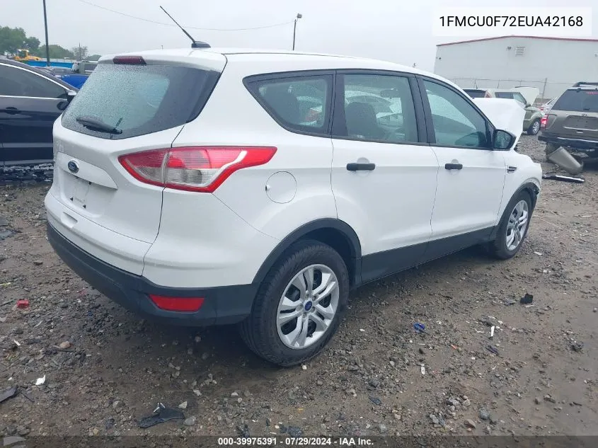 2014 Ford Escape S VIN: 1FMCU0F72EUA42168 Lot: 39975391