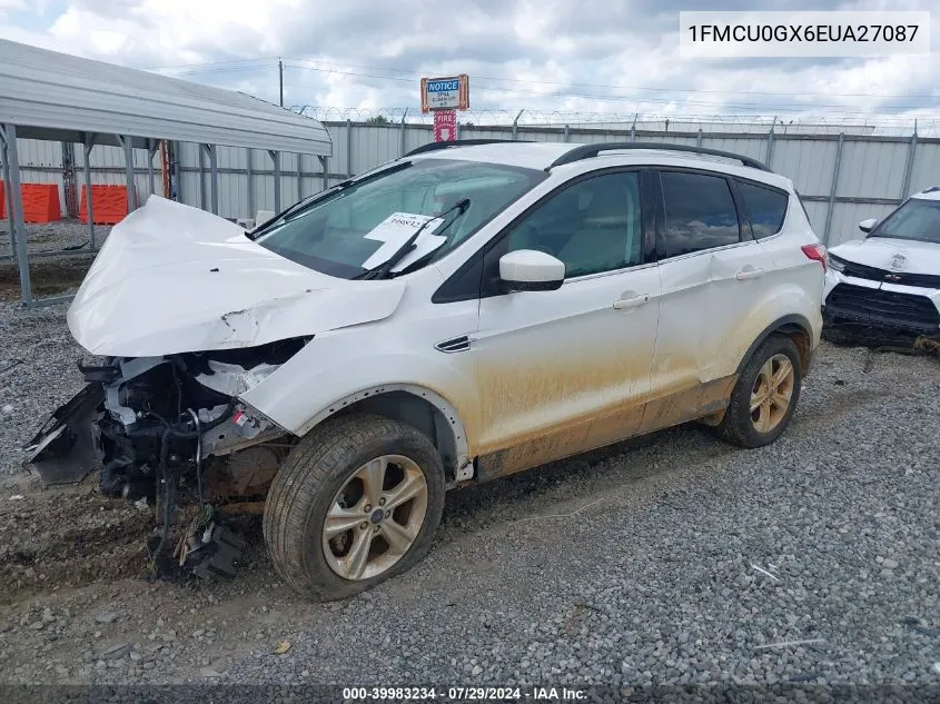 2014 Ford Escape Se VIN: 1FMCU0GX6EUA27087 Lot: 39983234