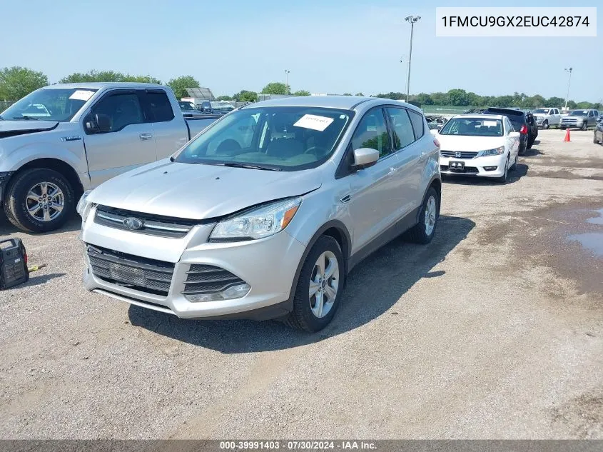 2014 Ford Escape Se VIN: 1FMCU9GX2EUC42874 Lot: 39991403