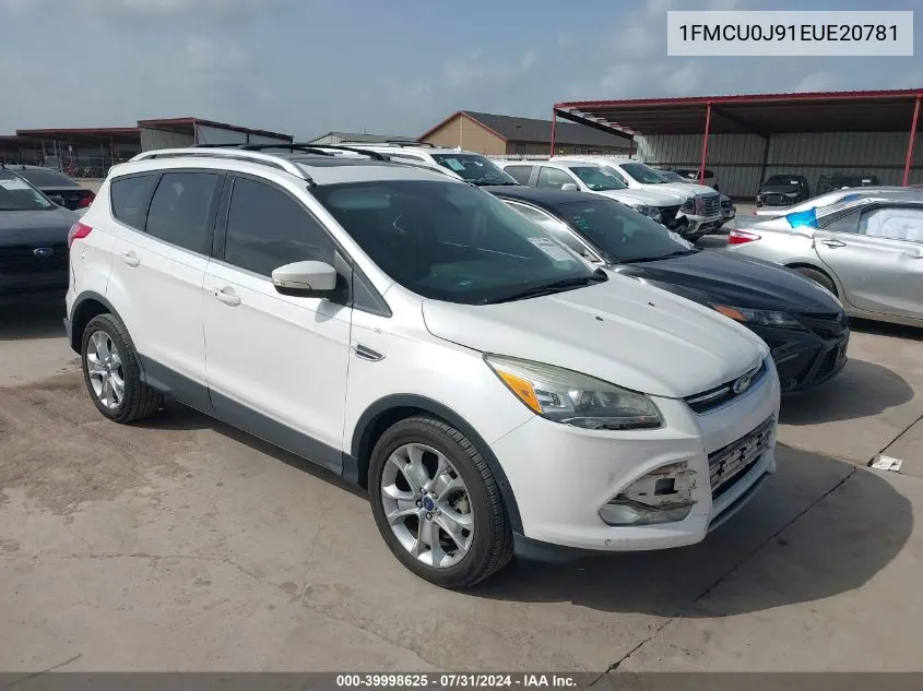 2014 Ford Escape Titanium VIN: 1FMCU0J91EUE20781 Lot: 39998625