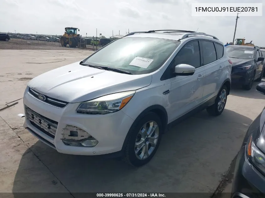 2014 Ford Escape Titanium VIN: 1FMCU0J91EUE20781 Lot: 39998625