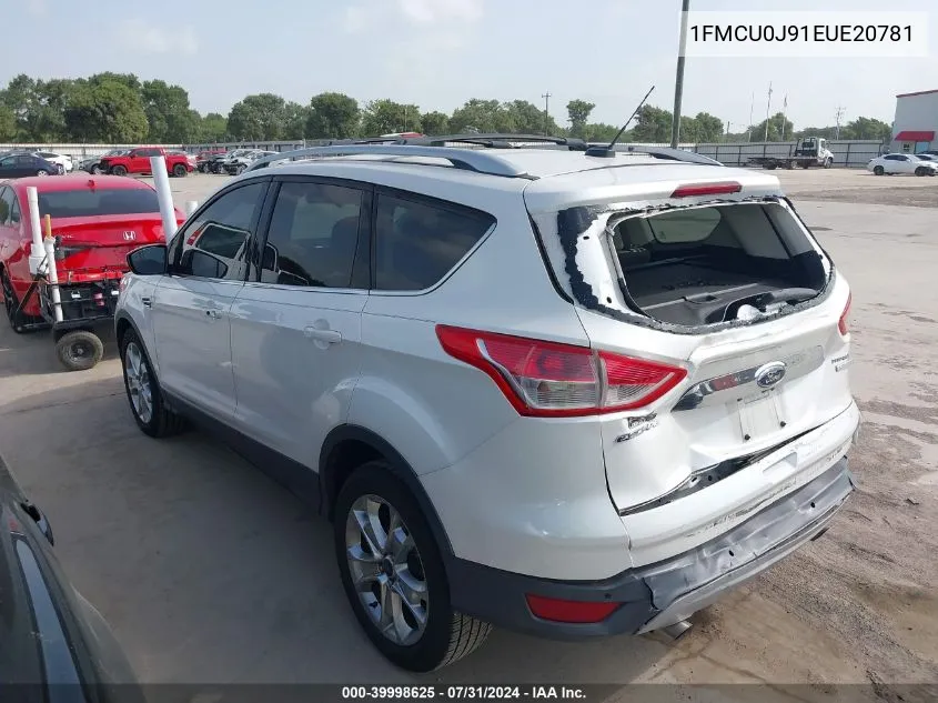 2014 Ford Escape Titanium VIN: 1FMCU0J91EUE20781 Lot: 39998625