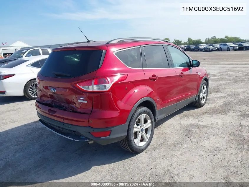 1FMCU0GX3EUC51692 2014 Ford Escape Se