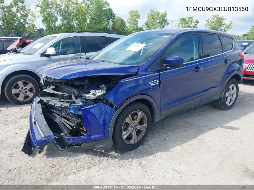 2014 Ford Escape Se VIN: 1FMCU9GX3EUB13560 Lot: 40013814