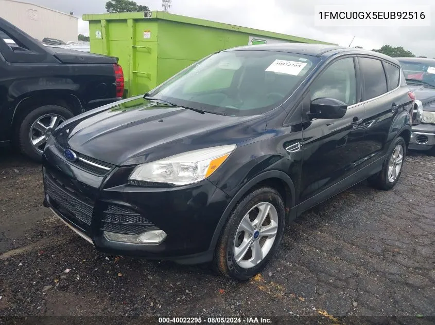 2014 Ford Escape Se VIN: 1FMCU0GX5EUB92516 Lot: 40022295