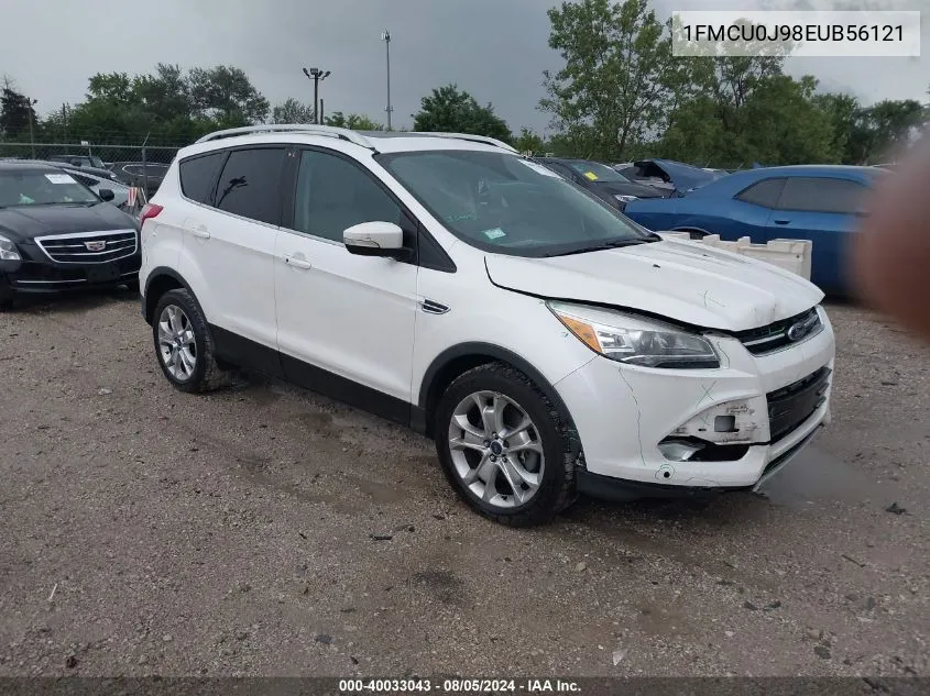 2014 Ford Escape Titanium VIN: 1FMCU0J98EUB56121 Lot: 40033043