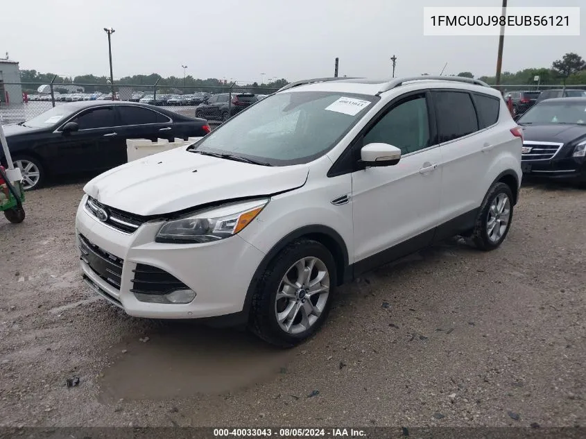 2014 Ford Escape Titanium VIN: 1FMCU0J98EUB56121 Lot: 40033043