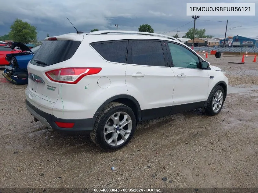 2014 Ford Escape Titanium VIN: 1FMCU0J98EUB56121 Lot: 40033043