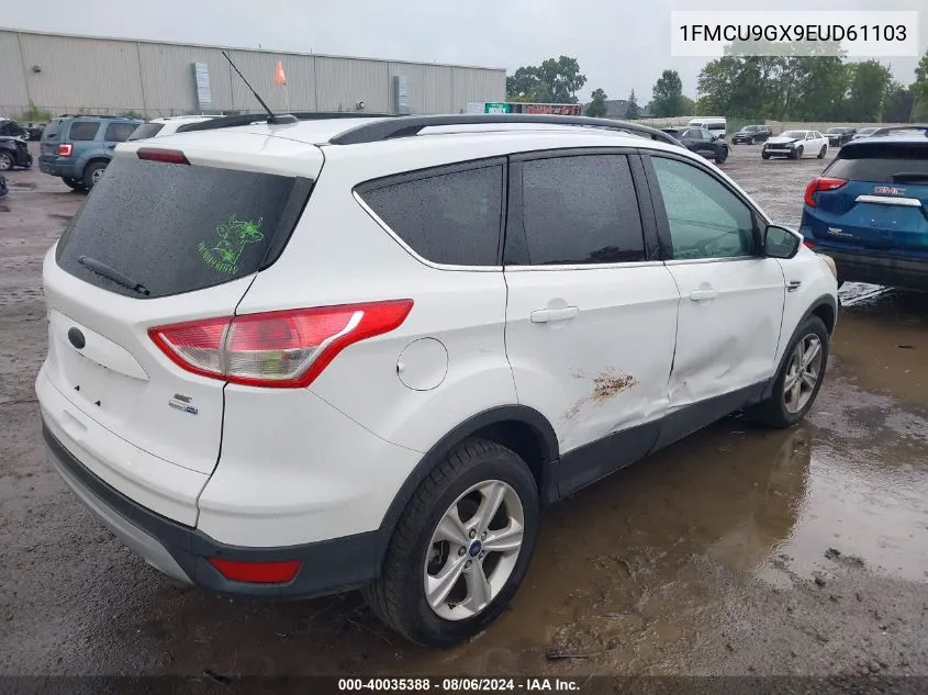 2014 Ford Escape Se VIN: 1FMCU9GX9EUD61103 Lot: 40035388