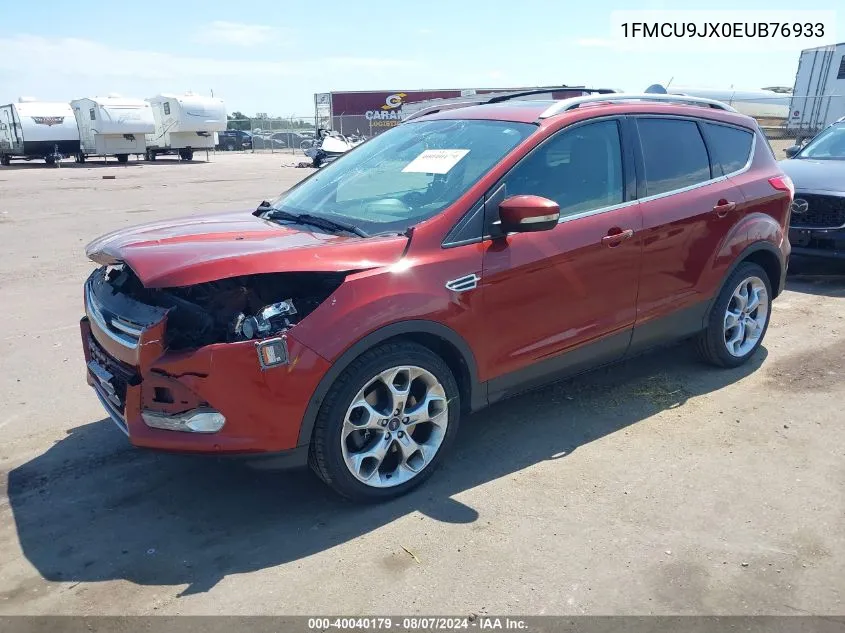 2014 Ford Escape Titanium VIN: 1FMCU9JX0EUB76933 Lot: 40040179