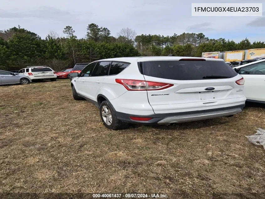 2014 Ford Escape VIN: 1FMCU0GX4EUA23703 Lot: 40061437