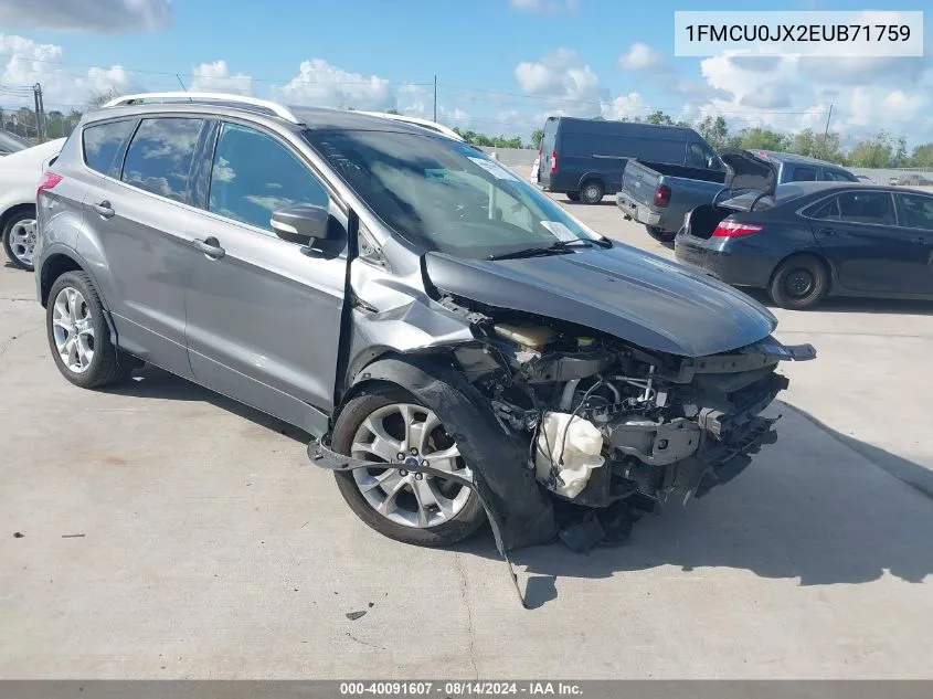 2014 Ford Escape Titanium VIN: 1FMCU0JX2EUB71759 Lot: 40091607