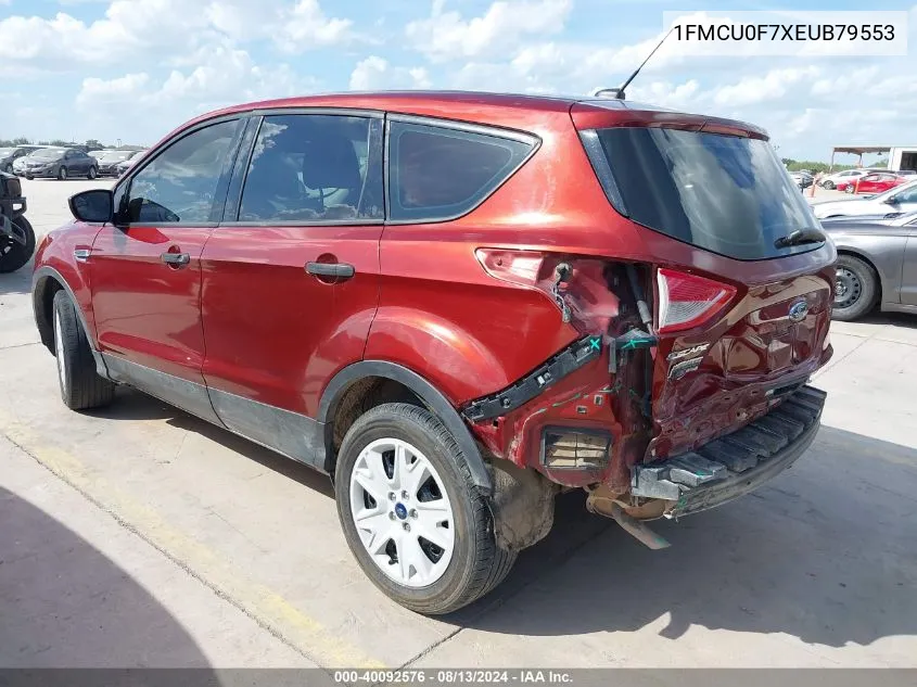 2014 Ford Escape S VIN: 1FMCU0F7XEUB79553 Lot: 40092576