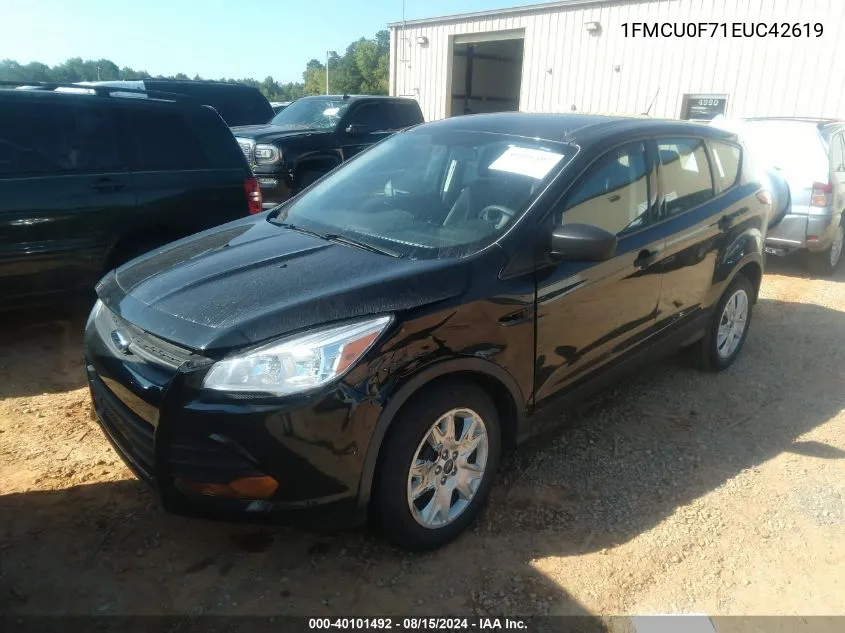 2014 Ford Escape S VIN: 1FMCU0F71EUC42619 Lot: 40101492