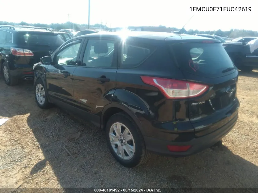 2014 Ford Escape S VIN: 1FMCU0F71EUC42619 Lot: 40101492