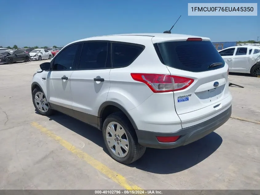 2014 Ford Escape S VIN: 1FMCU0F76EUA45350 Lot: 40102796