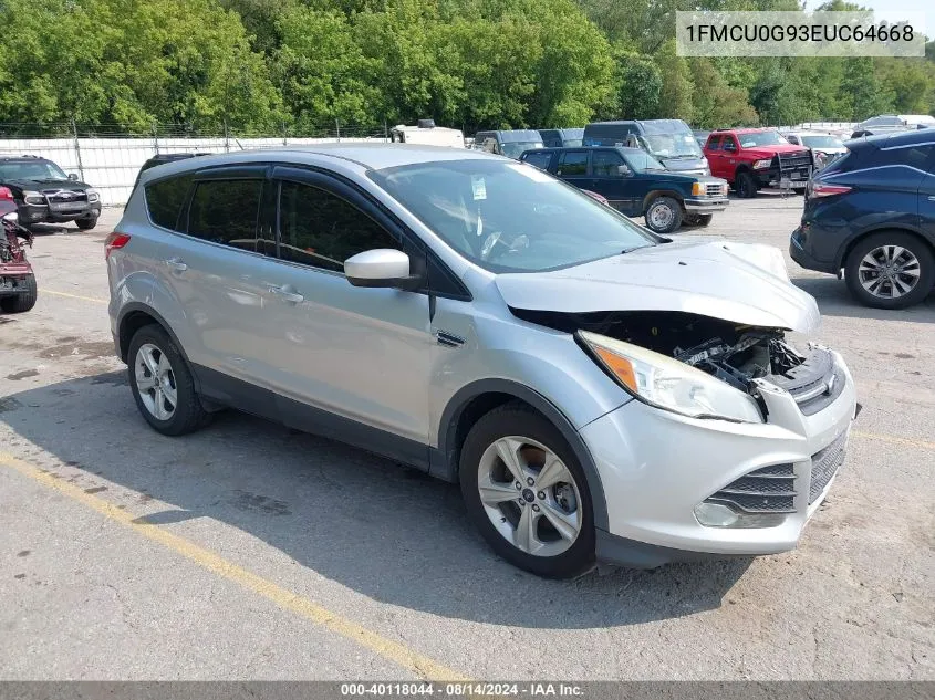 2014 Ford Escape Se VIN: 1FMCU0G93EUC64668 Lot: 40118044