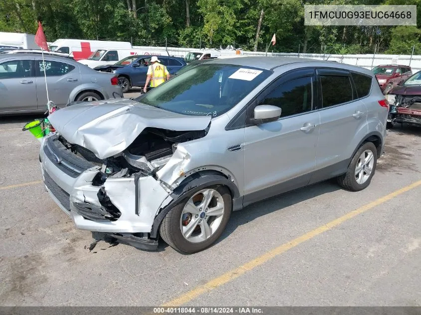 1FMCU0G93EUC64668 2014 Ford Escape Se