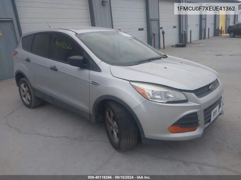 2014 Ford Escape S VIN: 1FMCU0F7XEUE41362 Lot: 40119266