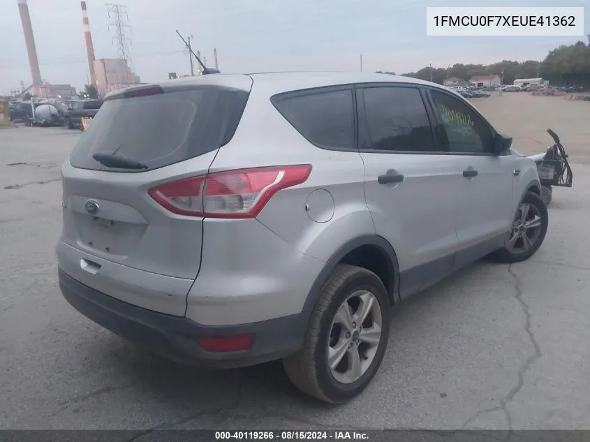 2014 Ford Escape S VIN: 1FMCU0F7XEUE41362 Lot: 40119266