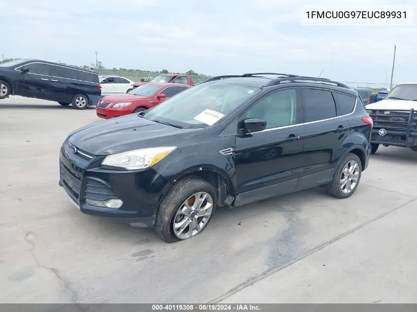 2014 Ford Escape Se VIN: 1FMCU0G97EUC89931 Lot: 40119308