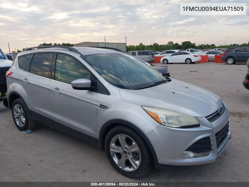 2014 Ford Escape Se VIN: 1FMCU0G94EUA71509 Lot: 40139054