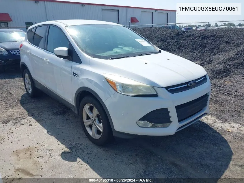 2014 Ford Escape Se VIN: 1FMCU0GX8EUC70061 Lot: 40195310