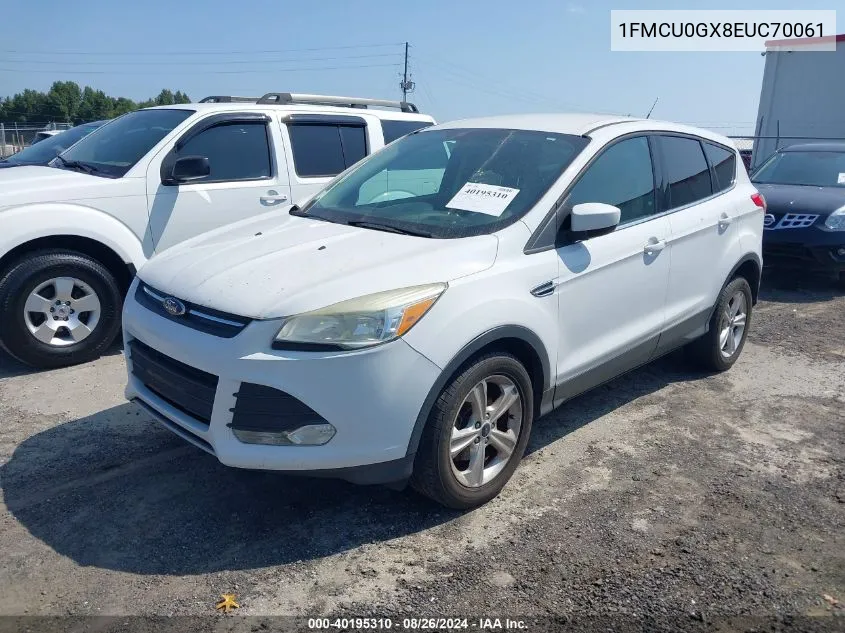 2014 Ford Escape Se VIN: 1FMCU0GX8EUC70061 Lot: 40606461