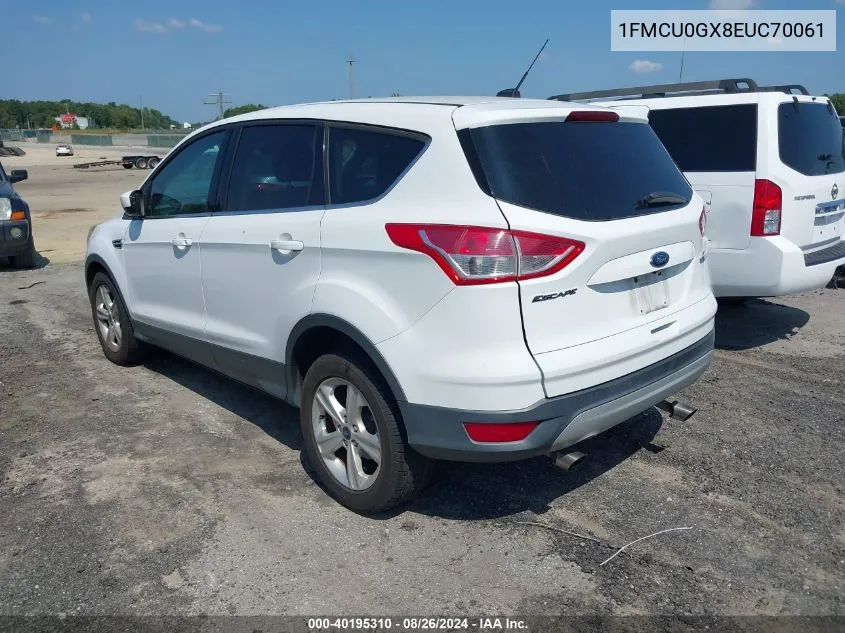 2014 Ford Escape Se VIN: 1FMCU0GX8EUC70061 Lot: 40195310