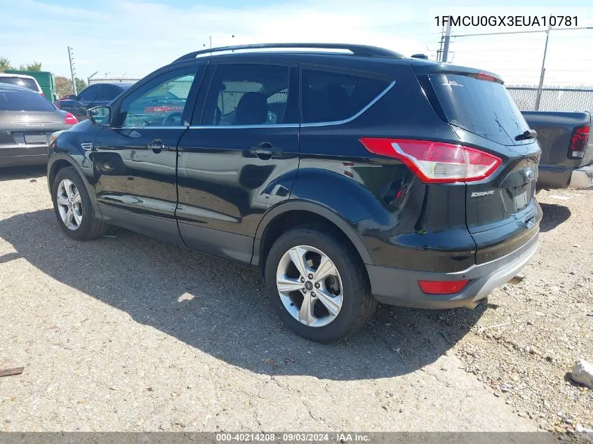 2014 Ford Escape Se VIN: 1FMCU0GX3EUA10781 Lot: 40214208