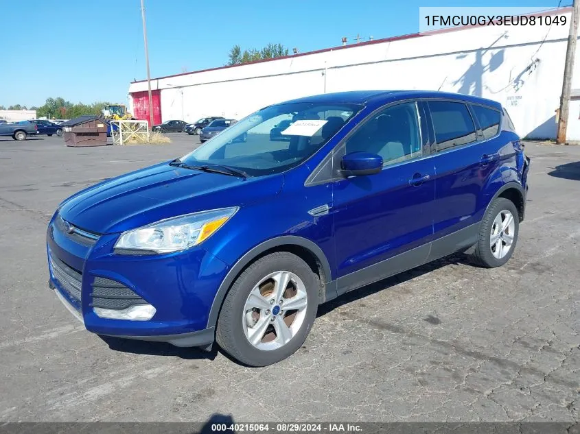 2014 Ford Escape Se VIN: 1FMCU0GX3EUD81049 Lot: 40215064