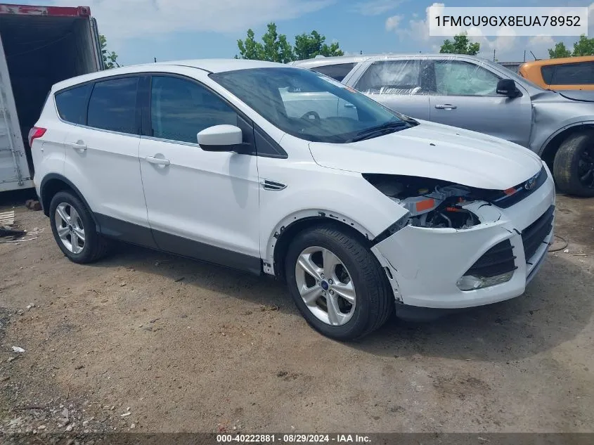 2014 Ford Escape Se VIN: 1FMCU9GX8EUA78952 Lot: 40222881