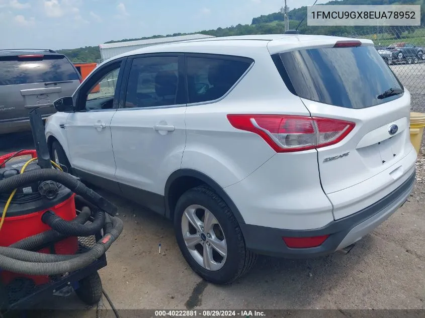 2014 Ford Escape Se VIN: 1FMCU9GX8EUA78952 Lot: 40222881