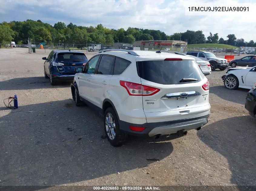 2014 Ford Escape Titanium VIN: 1FMCU9J92EUA98091 Lot: 40226853