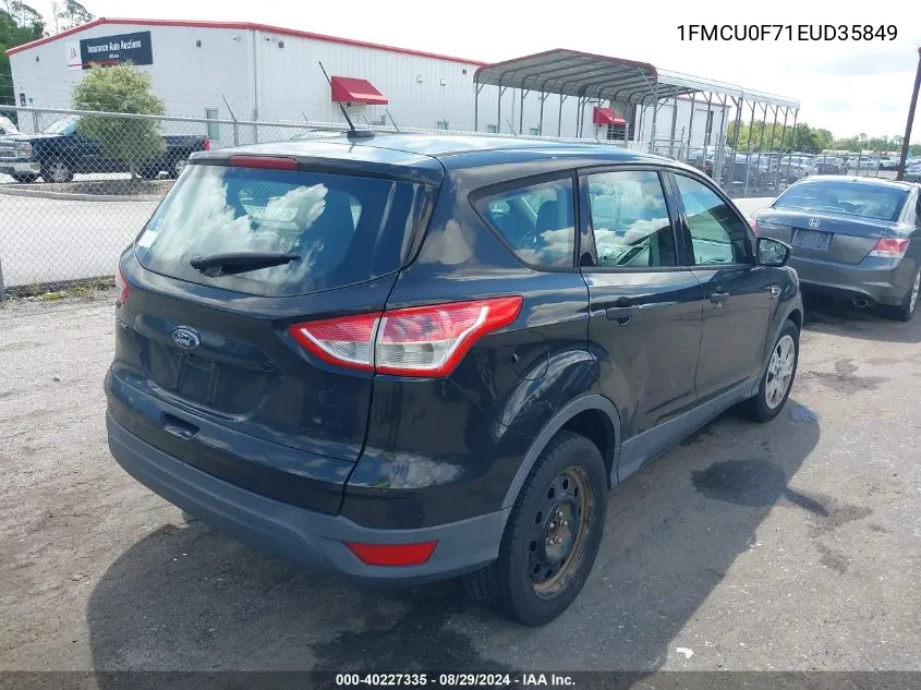 2014 Ford Escape S VIN: 1FMCU0F71EUD35849 Lot: 40227335