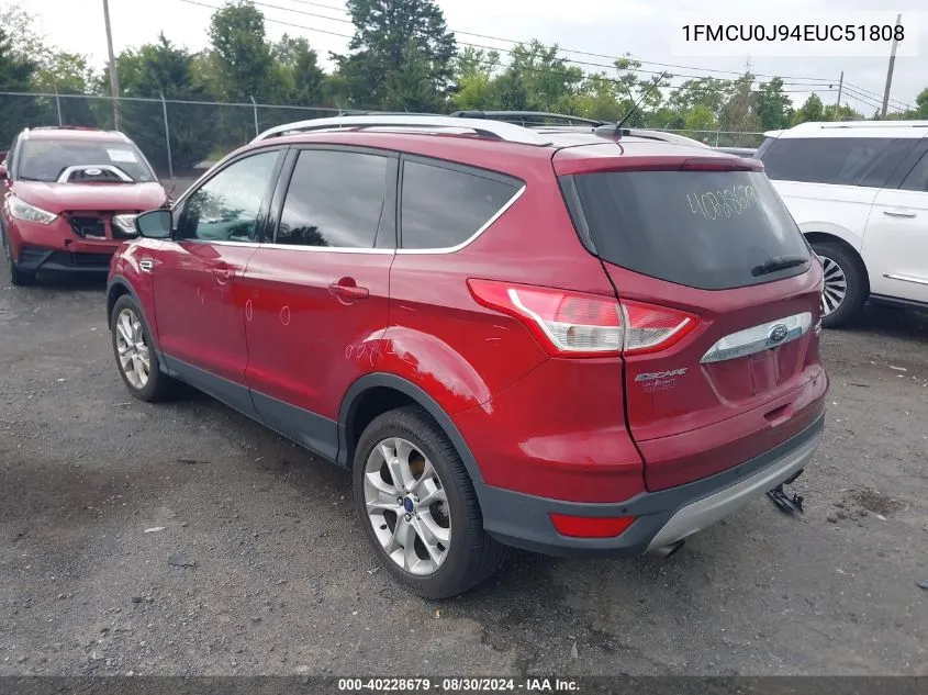 2014 Ford Escape Titanium VIN: 1FMCU0J94EUC51808 Lot: 40228679