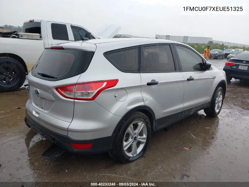 2014 Ford Escape S VIN: 1FMCU0F7XEUE51325 Lot: 40233248