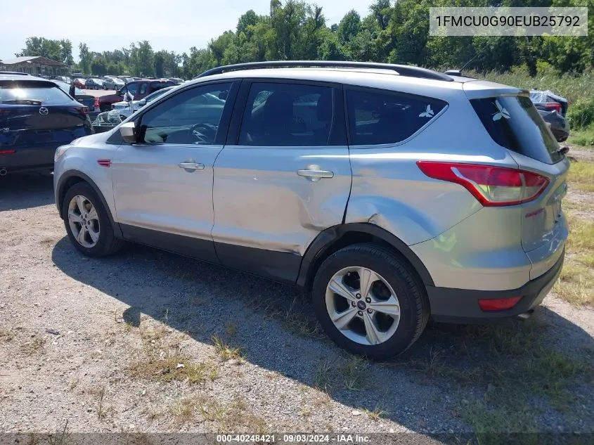 2014 Ford Escape Se VIN: 1FMCU0G90EUB25792 Lot: 40248421