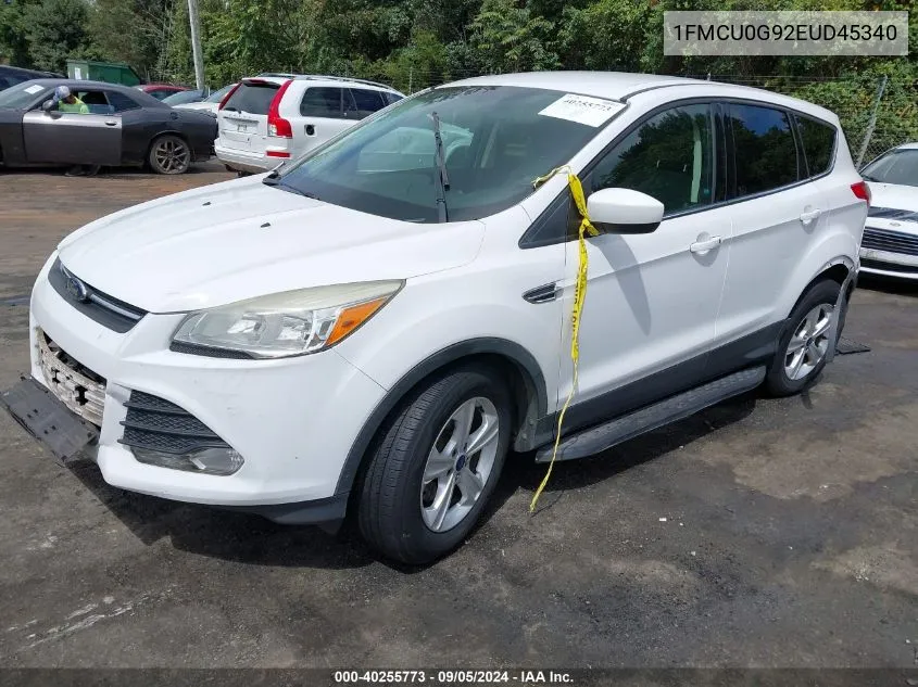 2014 Ford Escape Se VIN: 1FMCU0G92EUD45340 Lot: 40255773