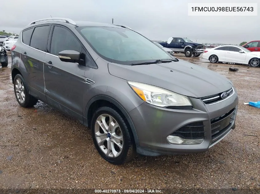 2014 Ford Escape Titanium VIN: 1FMCU0J98EUE56743 Lot: 40270973