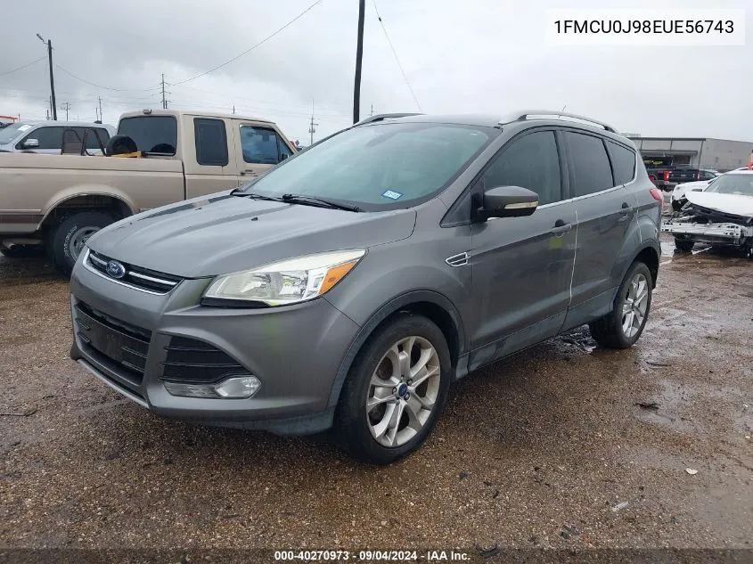 2014 Ford Escape Titanium VIN: 1FMCU0J98EUE56743 Lot: 40270973