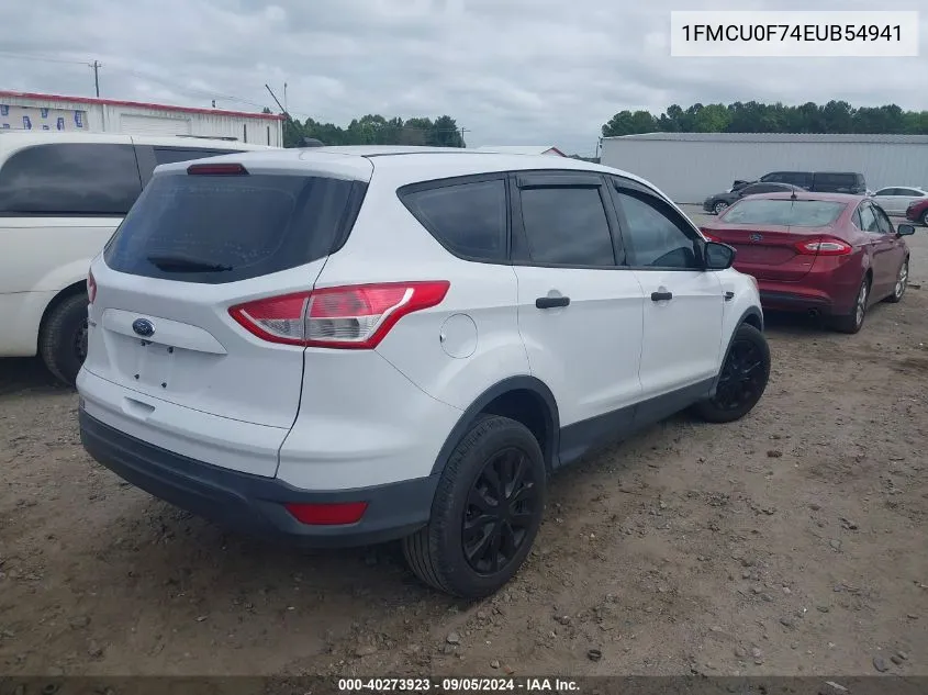 1FMCU0F74EUB54941 2014 Ford Escape S