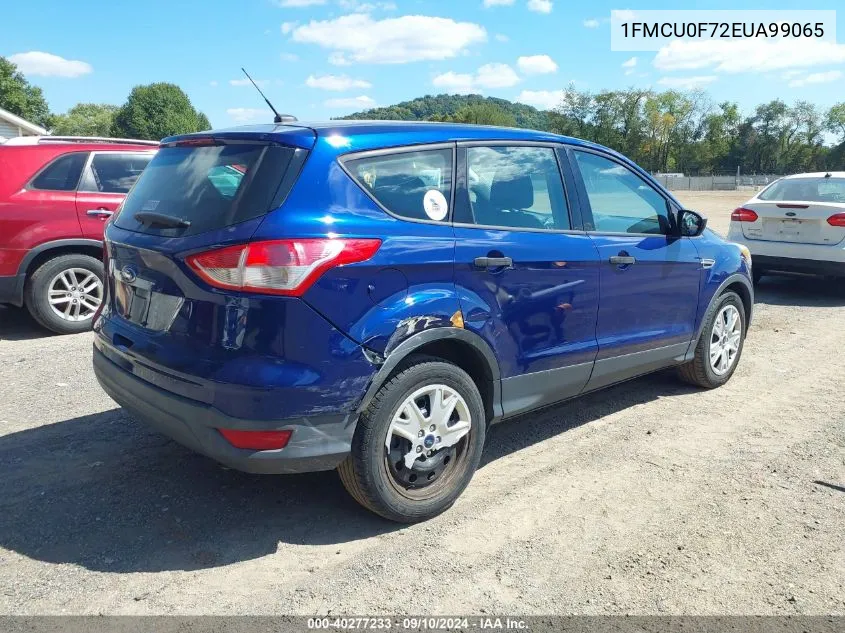 2014 Ford Escape S VIN: 1FMCU0F72EUA99065 Lot: 40277233