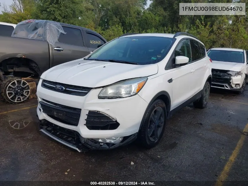 2014 Ford Escape Se VIN: 1FMCU0G98EUD64670 Lot: 40282538