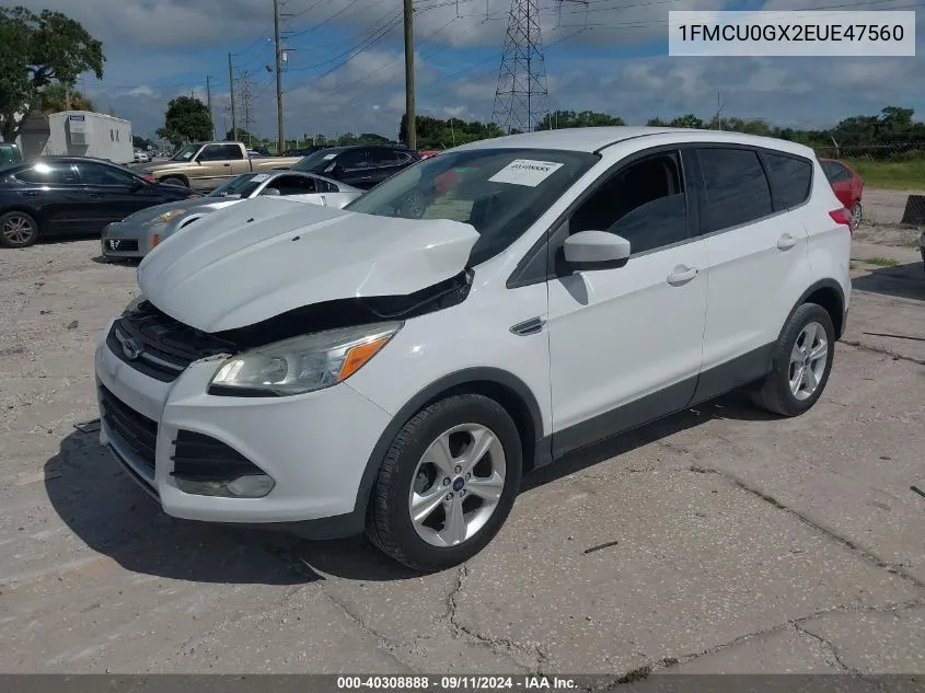 2014 Ford Escape Se VIN: 1FMCU0GX2EUE47560 Lot: 40308888