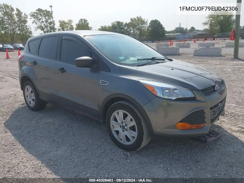 2014 Ford Escape S VIN: 1FMCU0F79EUD42306 Lot: 40309483