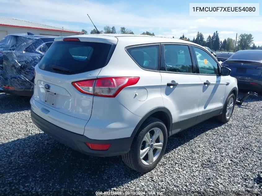 2014 Ford Escape S VIN: 1FMCU0F7XEUE54080 Lot: 40315809