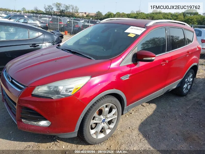 2014 Ford Escape Titanium VIN: 1FMCU0JX2EUC19762 Lot: 40318094