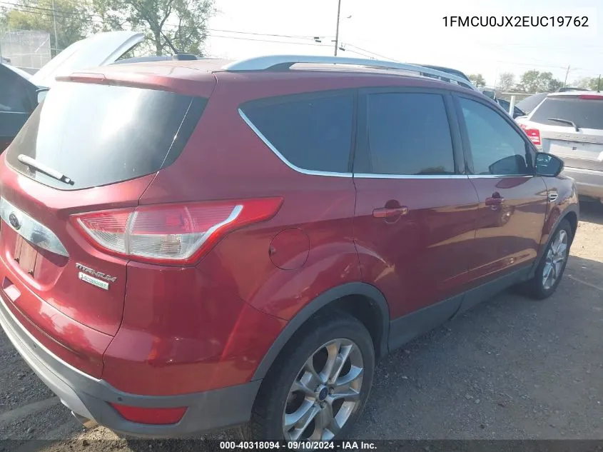 2014 Ford Escape Titanium VIN: 1FMCU0JX2EUC19762 Lot: 40318094